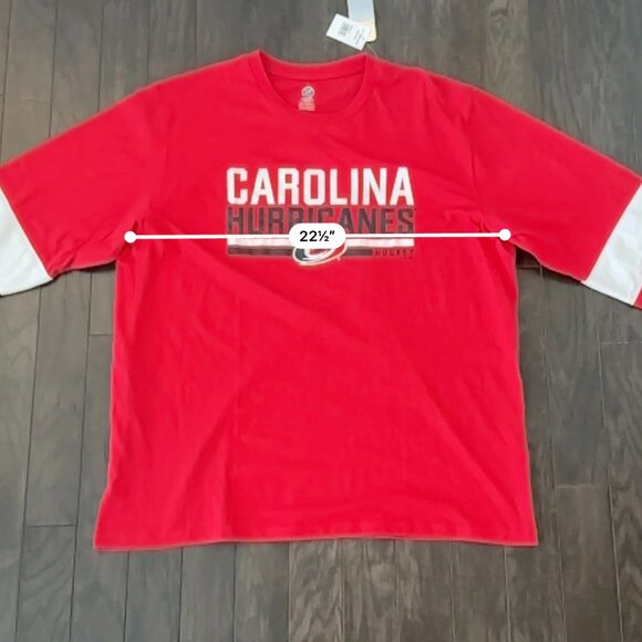 NHL Apparel Carolina Hurricanes 2XL Red, White & Grey Long Sleeve Tee NWT - Picture 12 of 12